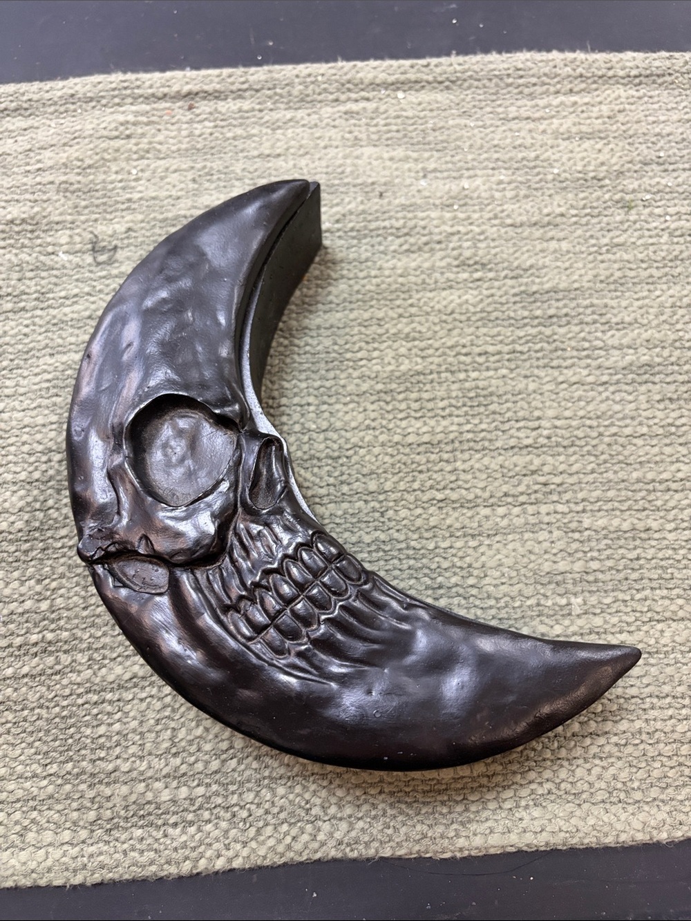 Crescent Moon Skull Trinket Box